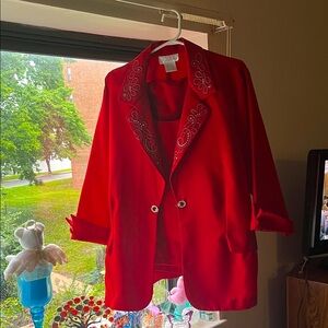 Elegant Red Women's Jacket